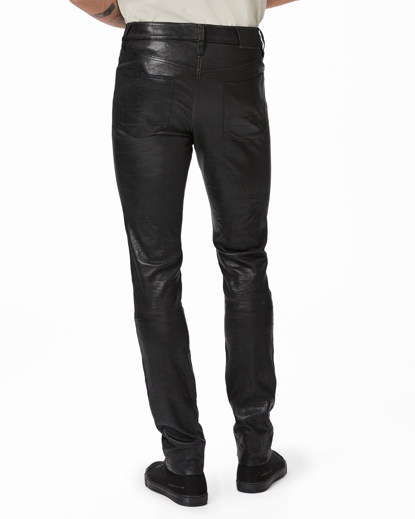 Lennox 34" Slim Pant - Black Leather