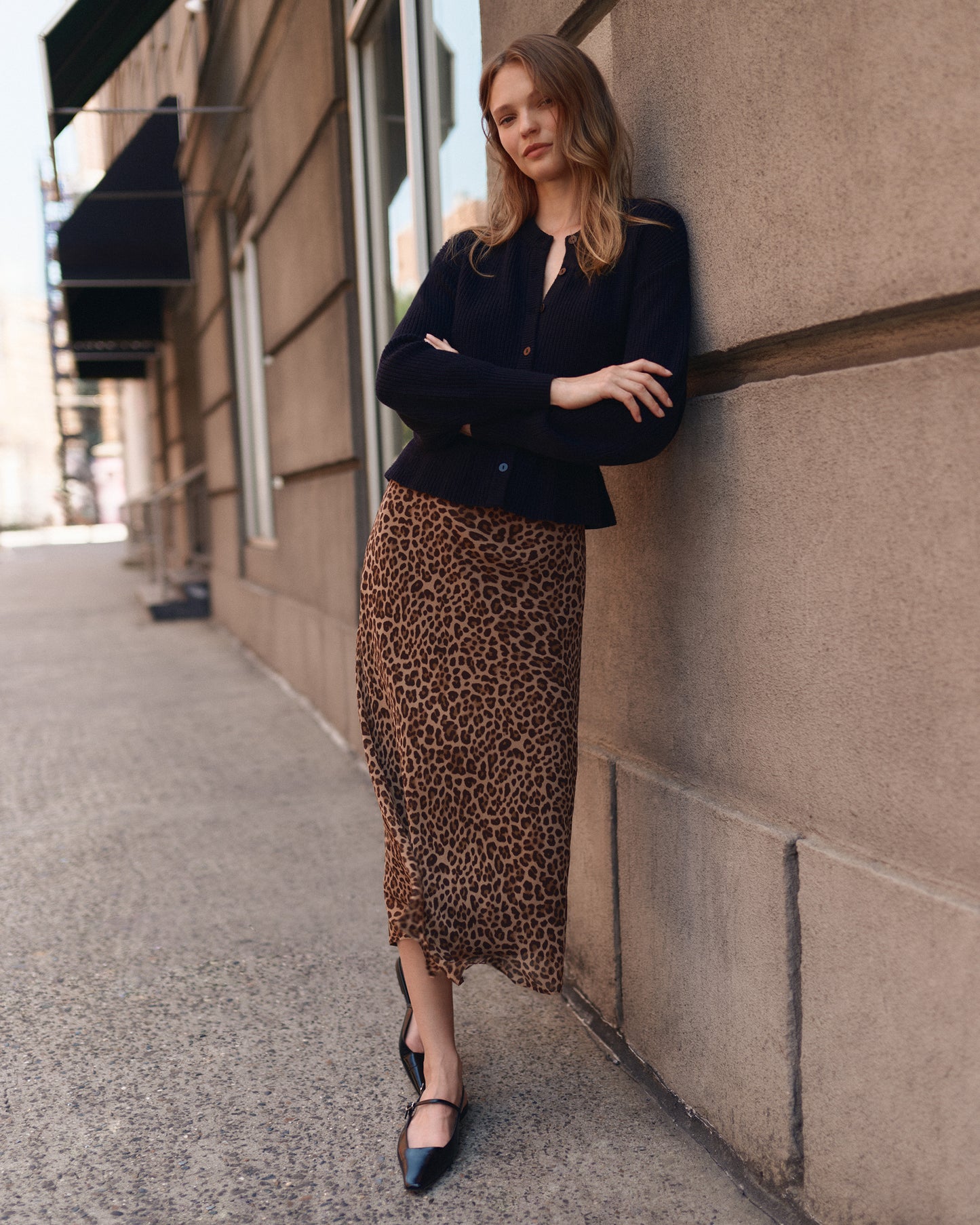 Cicely Midi Skirt - Natural Multi Silk