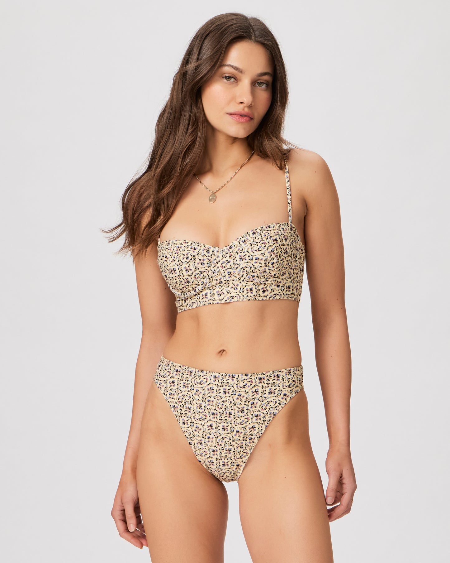 Andi Bralette - Butter/Black Multi, Image 1