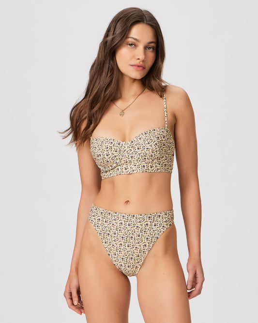 Andi Bralette - Butter/Black Multi, Image 1