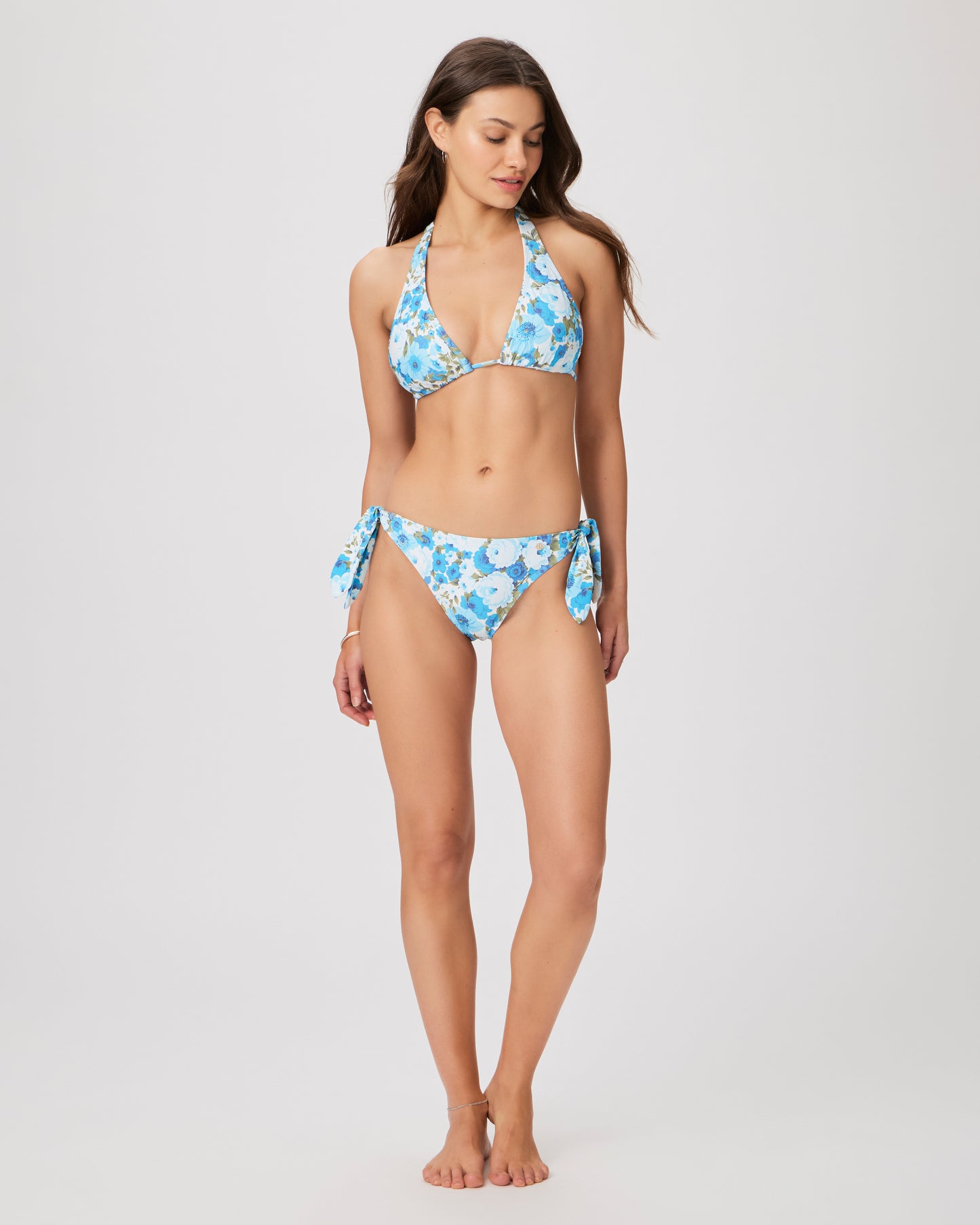 Daphne Halter Top - French Blue Multi, Image 1