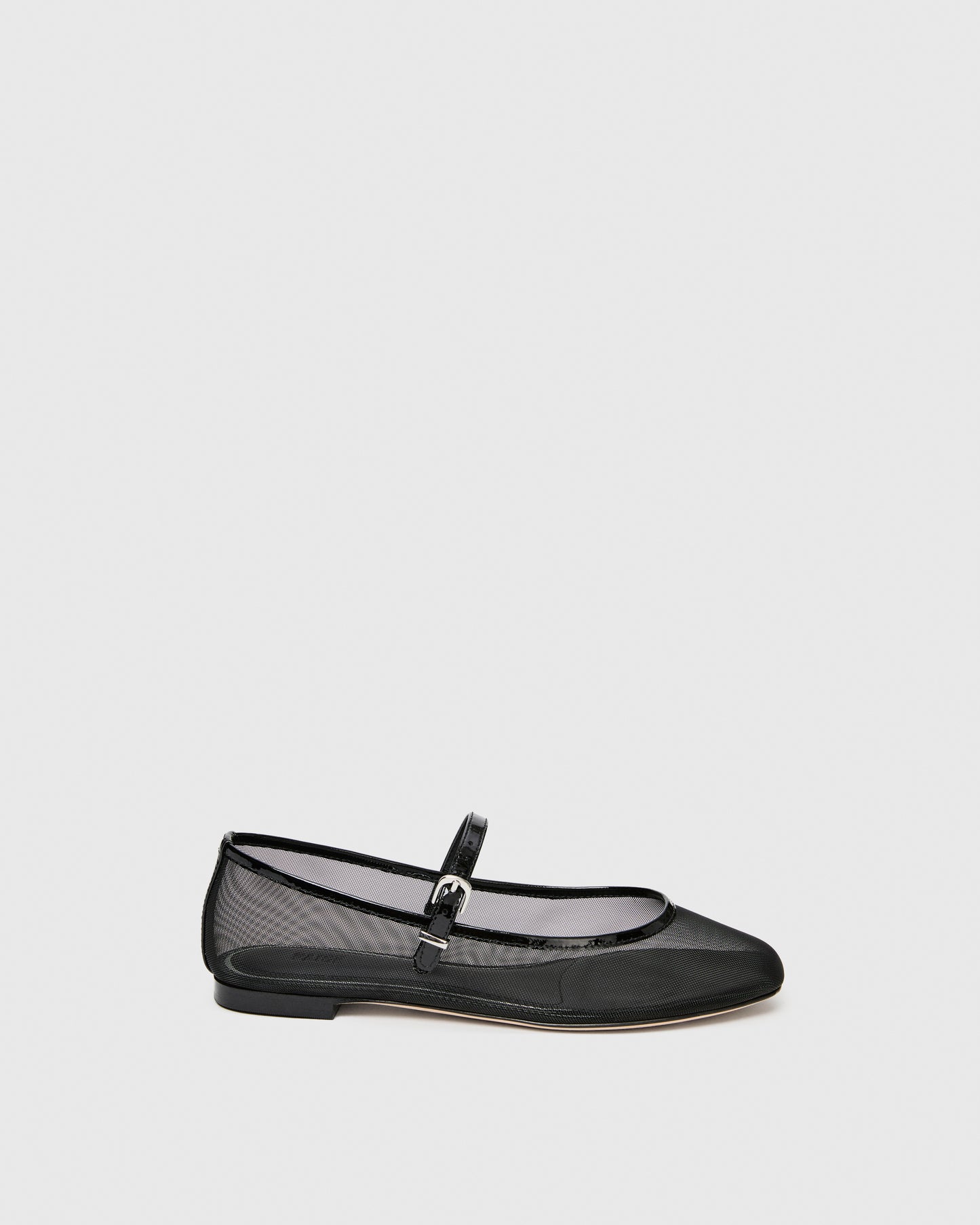 Josie Flat - Black Mesh/Patent Leather, Image 1