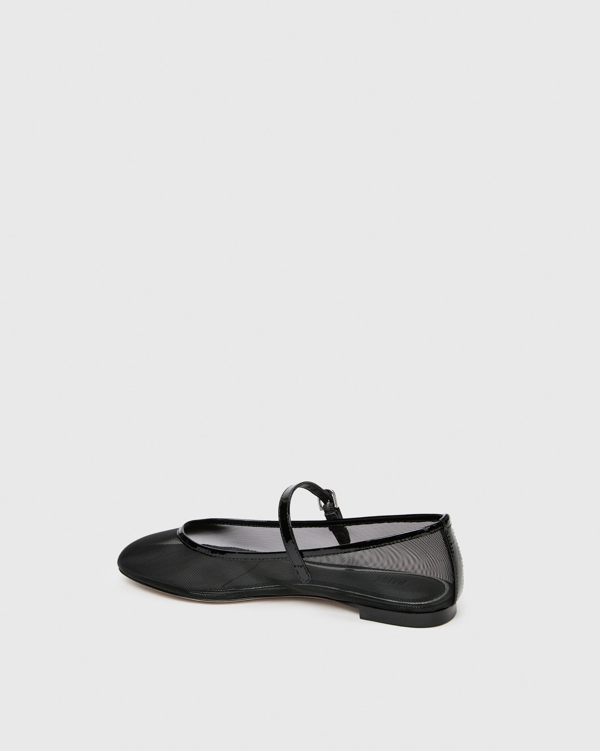 Josie Flat - Black Mesh/Patent Leather, Image 3