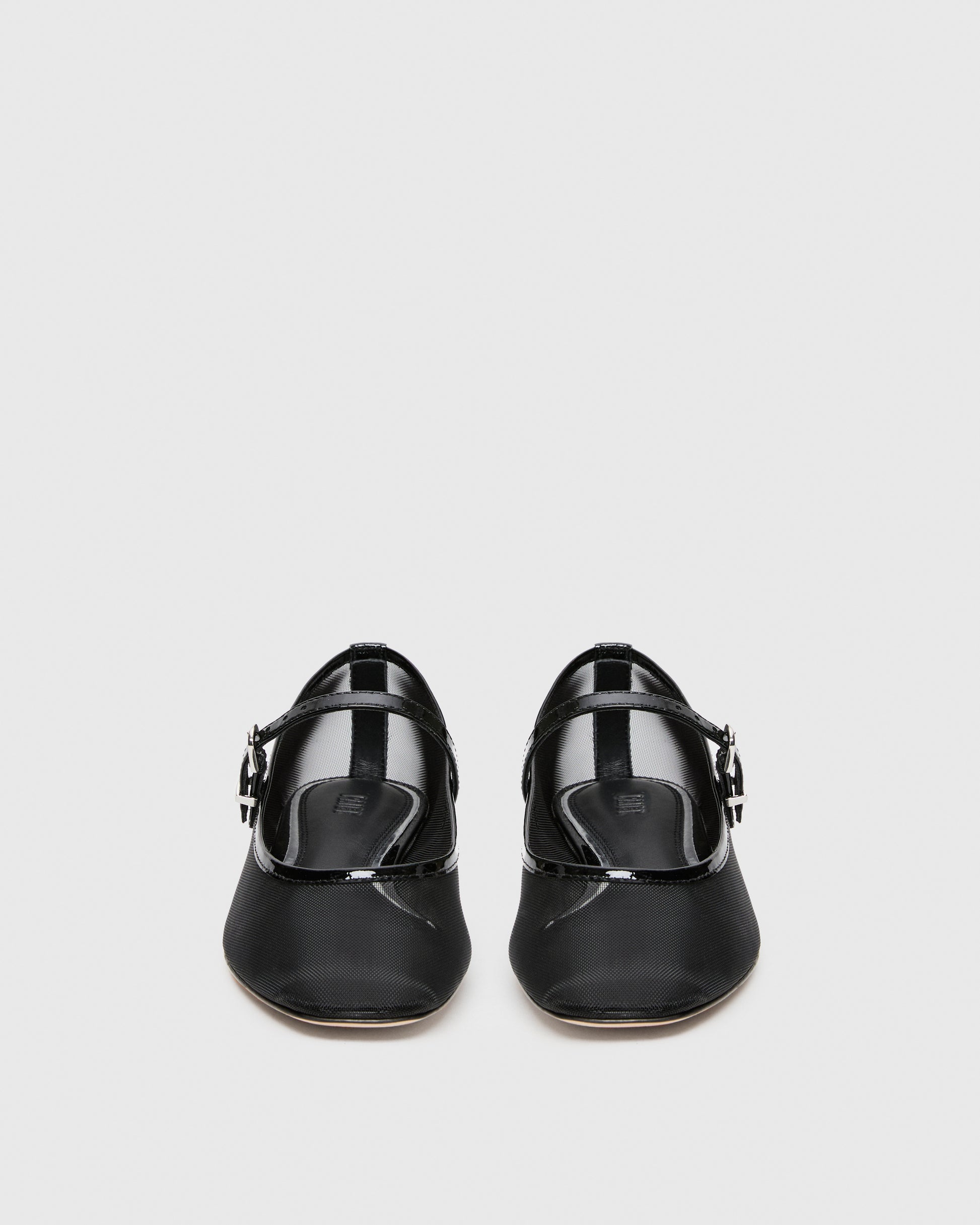 Josie Flat - Black Mesh/Patent Leather, Image 4