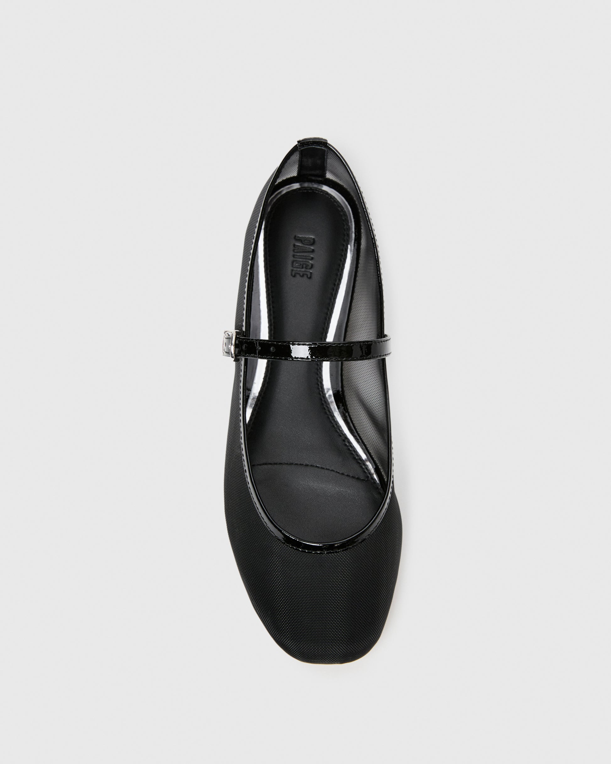 Josie Flat - Black Mesh/Patent Leather, Image 5