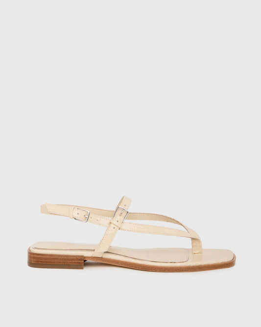 Regan Flat Sandal - Bone Snake 5