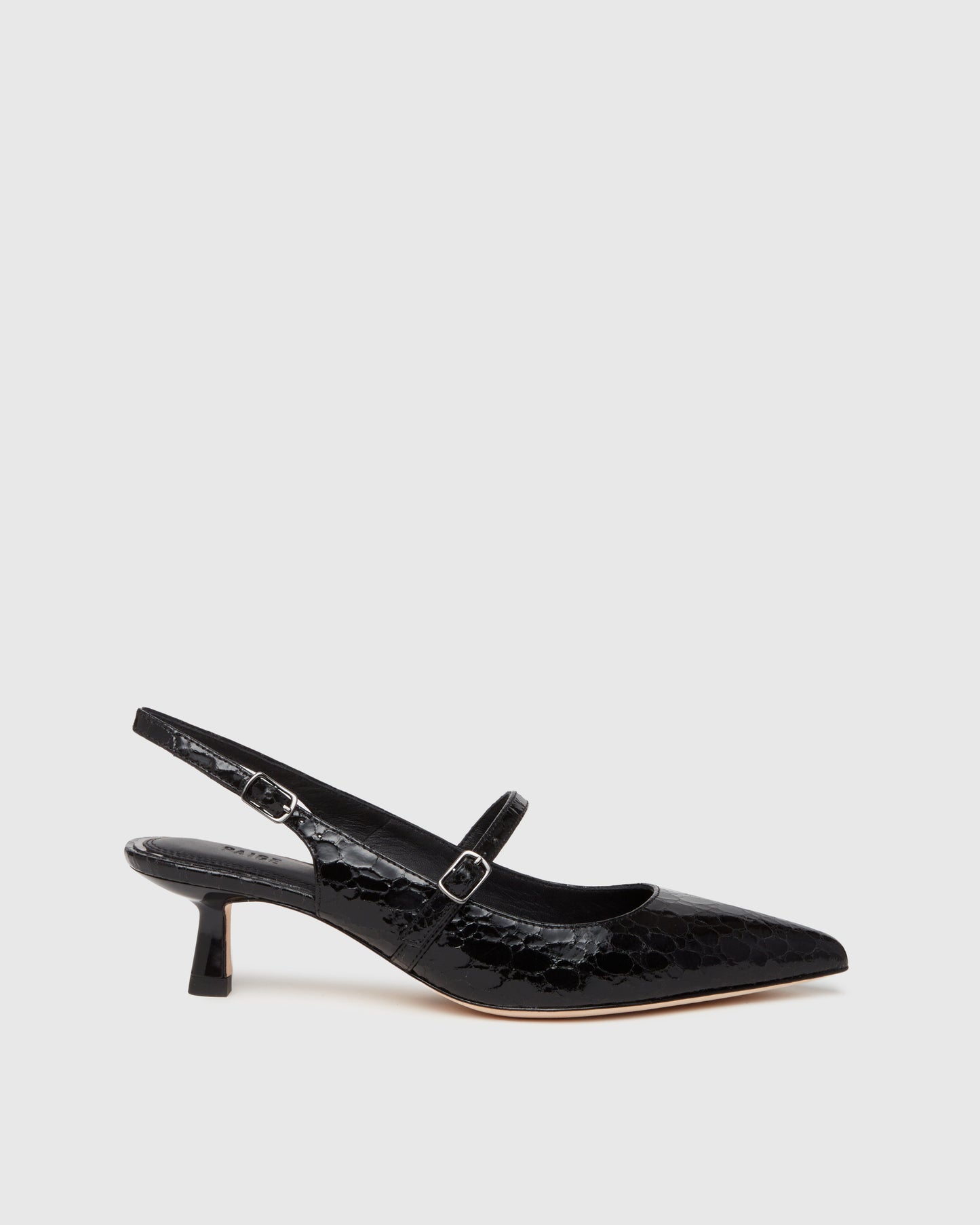 Maggie Pump - Black Croc Leather
