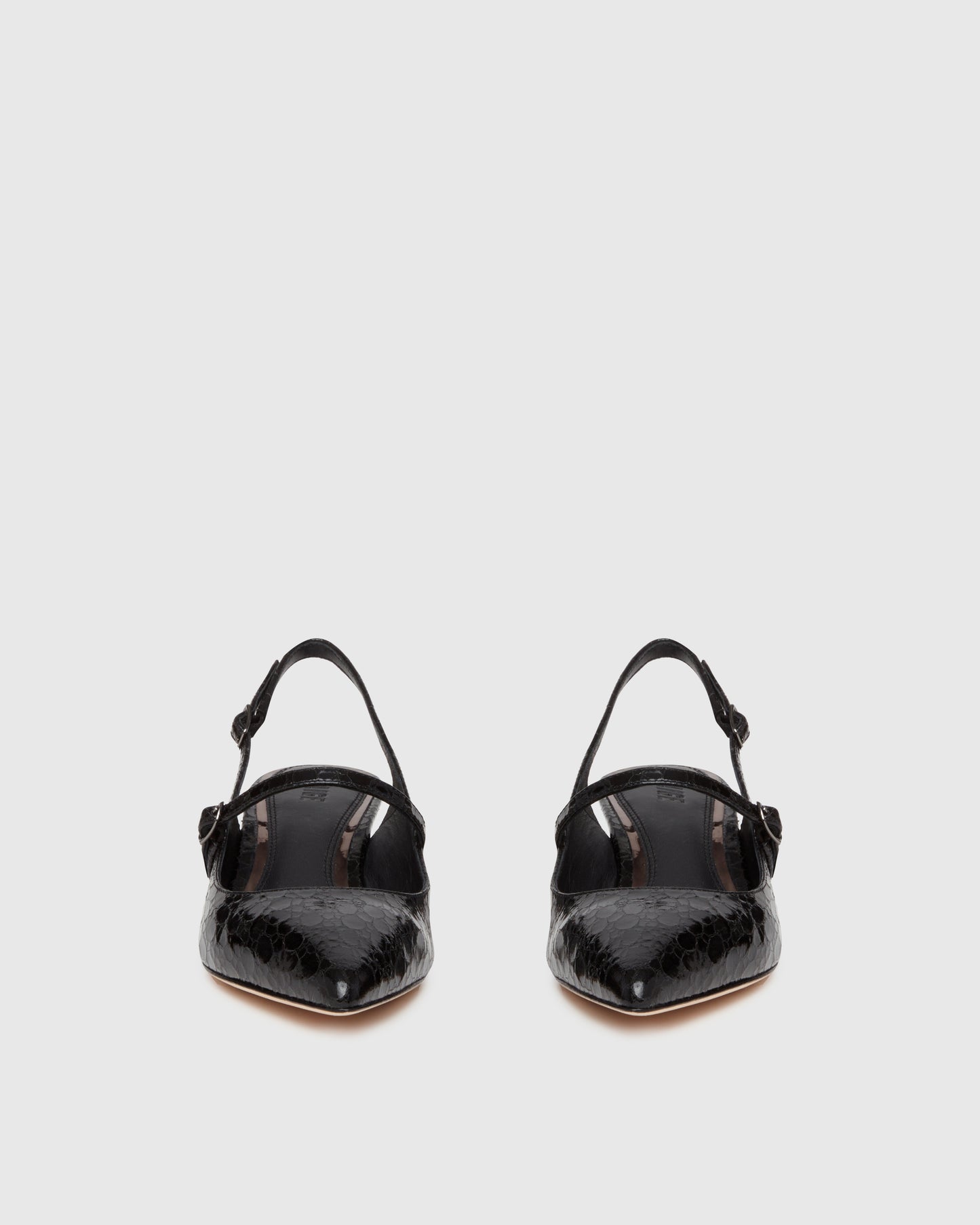 Maggie Pump - Black Croc Leather