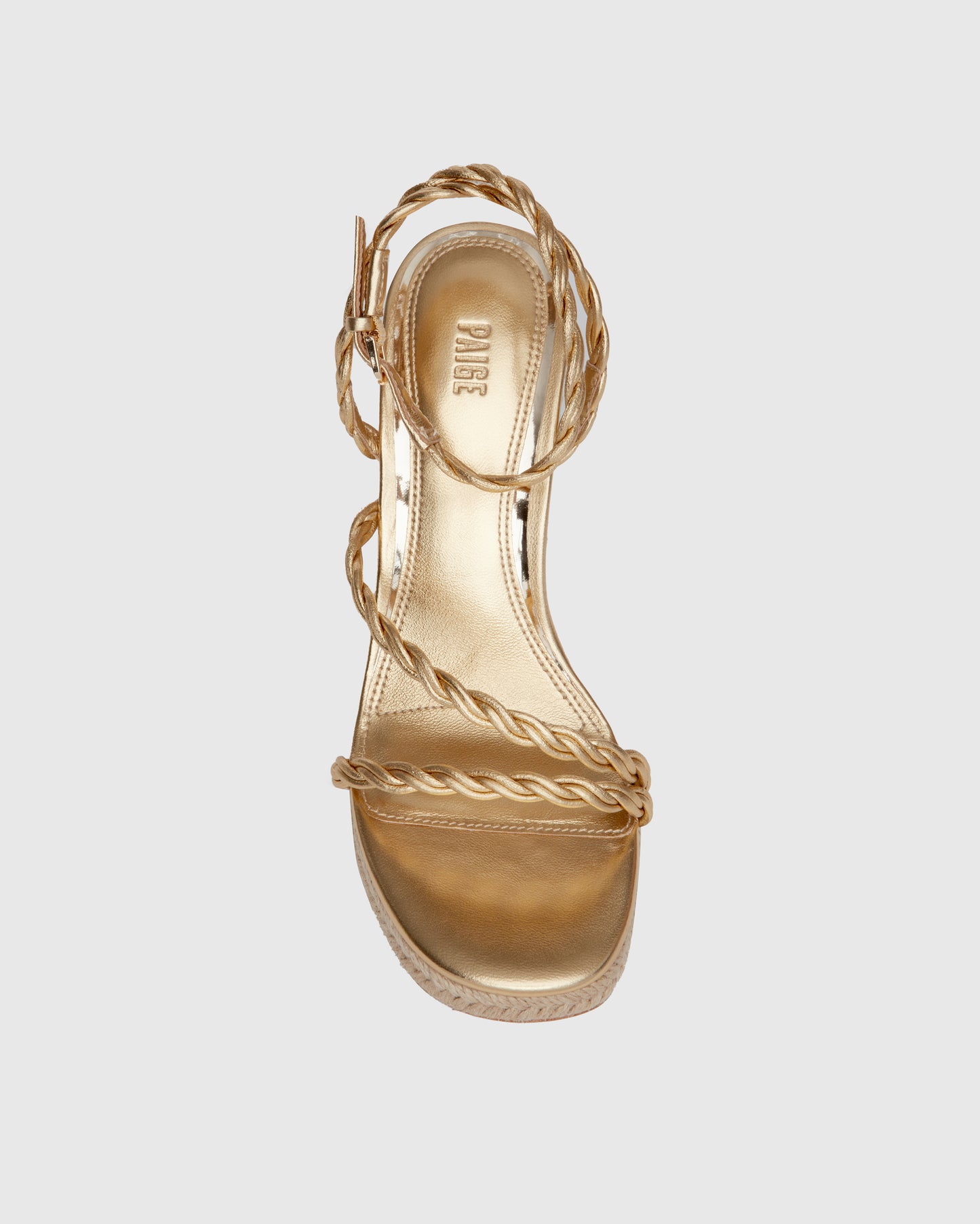 Kelsey Wedge - Gold Leather