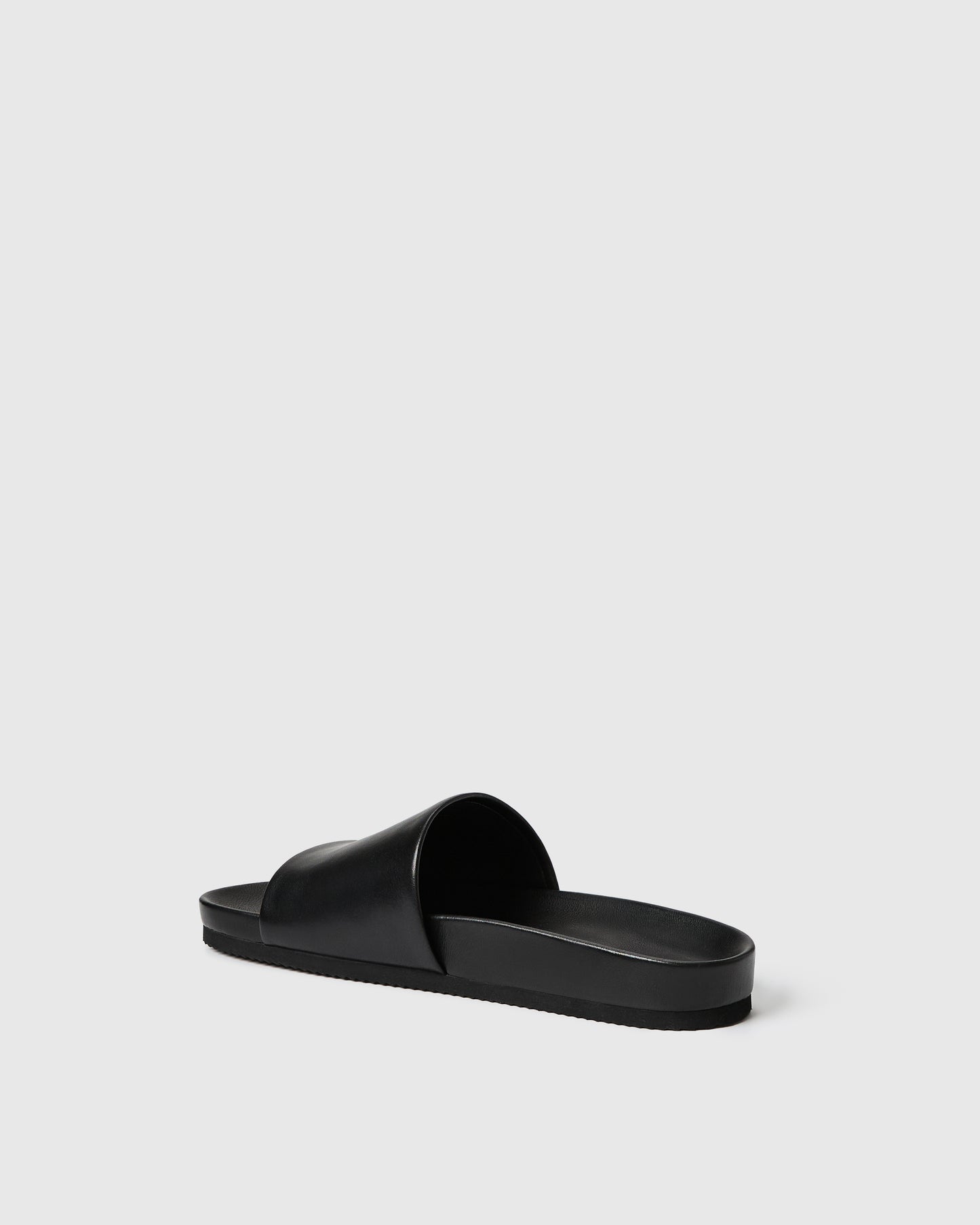Black leather slide 